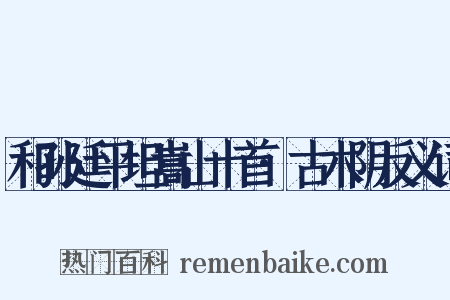 和孙廷平坦嵩山十首·古木阴反义词是什么意思的图片